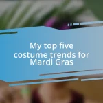 My top five costume trends for Mardi Gras